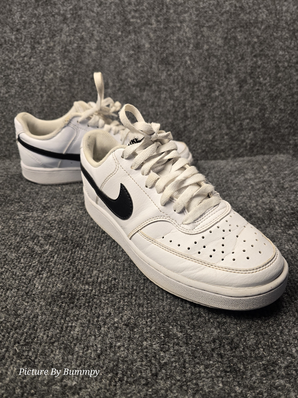 Nike Court Vision Low Sneakers White Black Size 7.5 DH3158-101